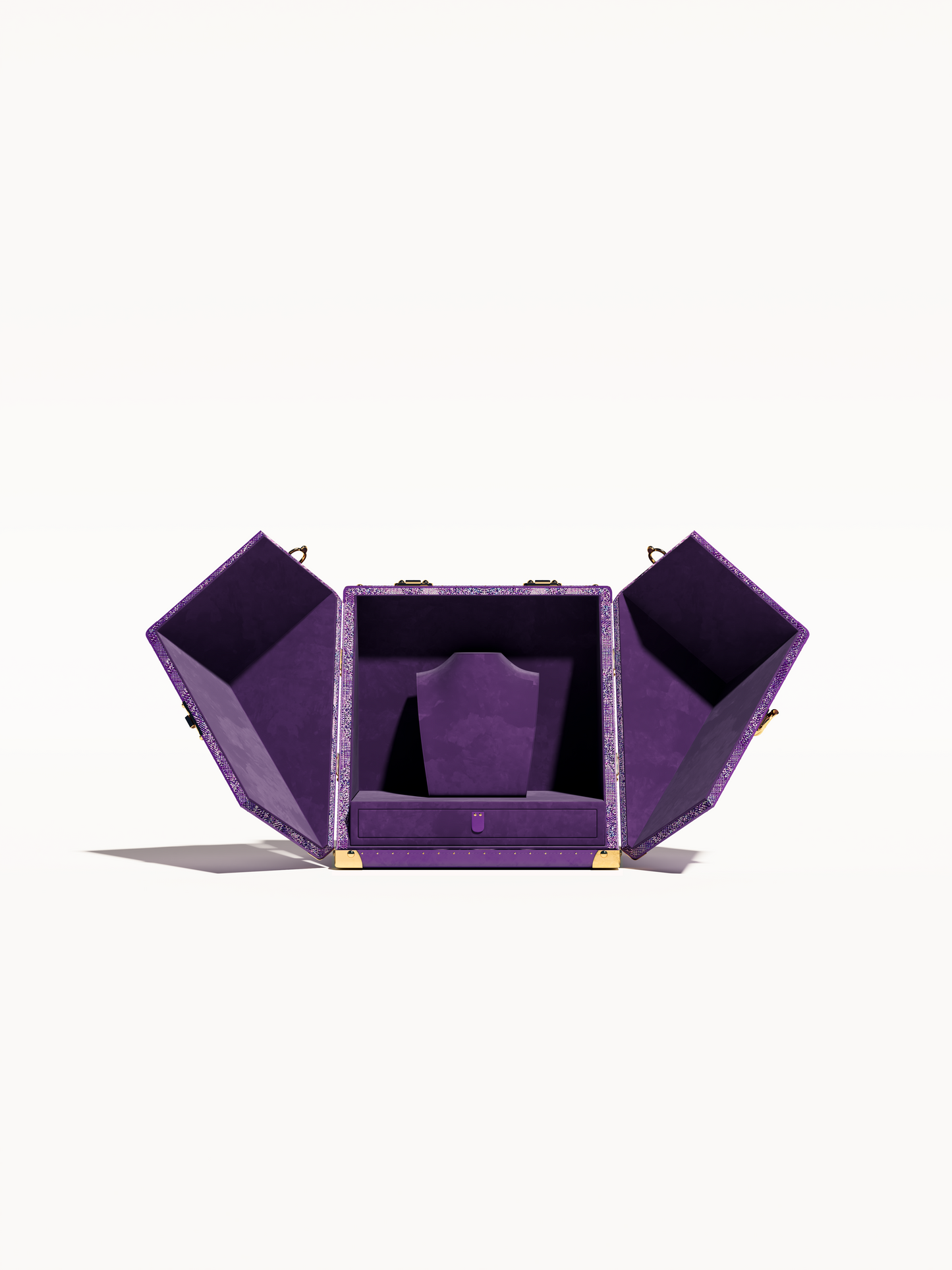 Jewelry Display Case | Anemone Purple|Copper wire