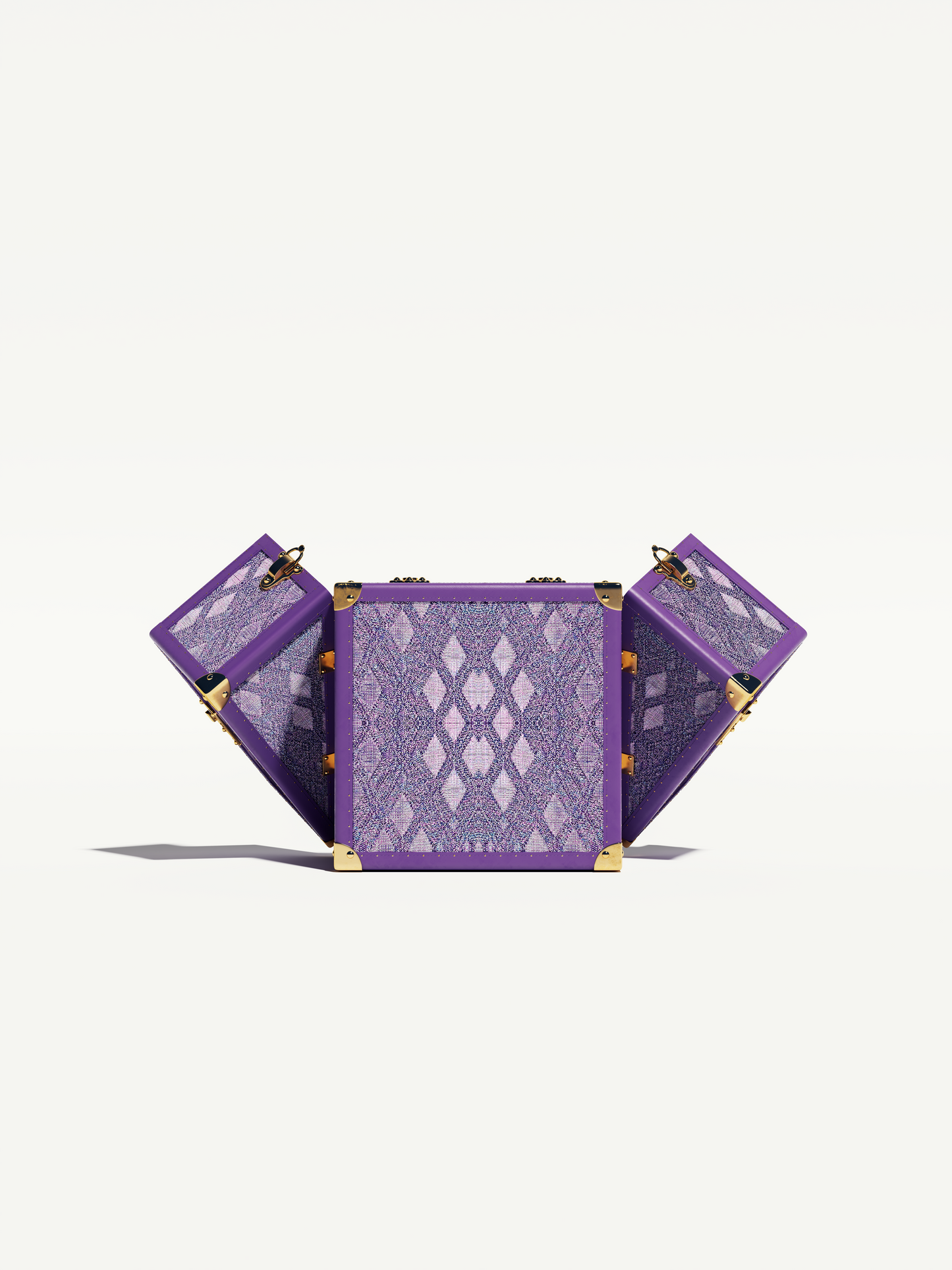 Jewelry Display Case | Anemone Purple|Copper wire