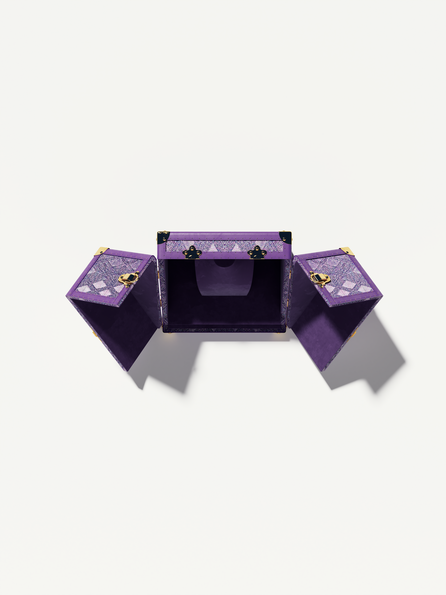 Jewelry Display Case | Anemone Purple|Copper wire