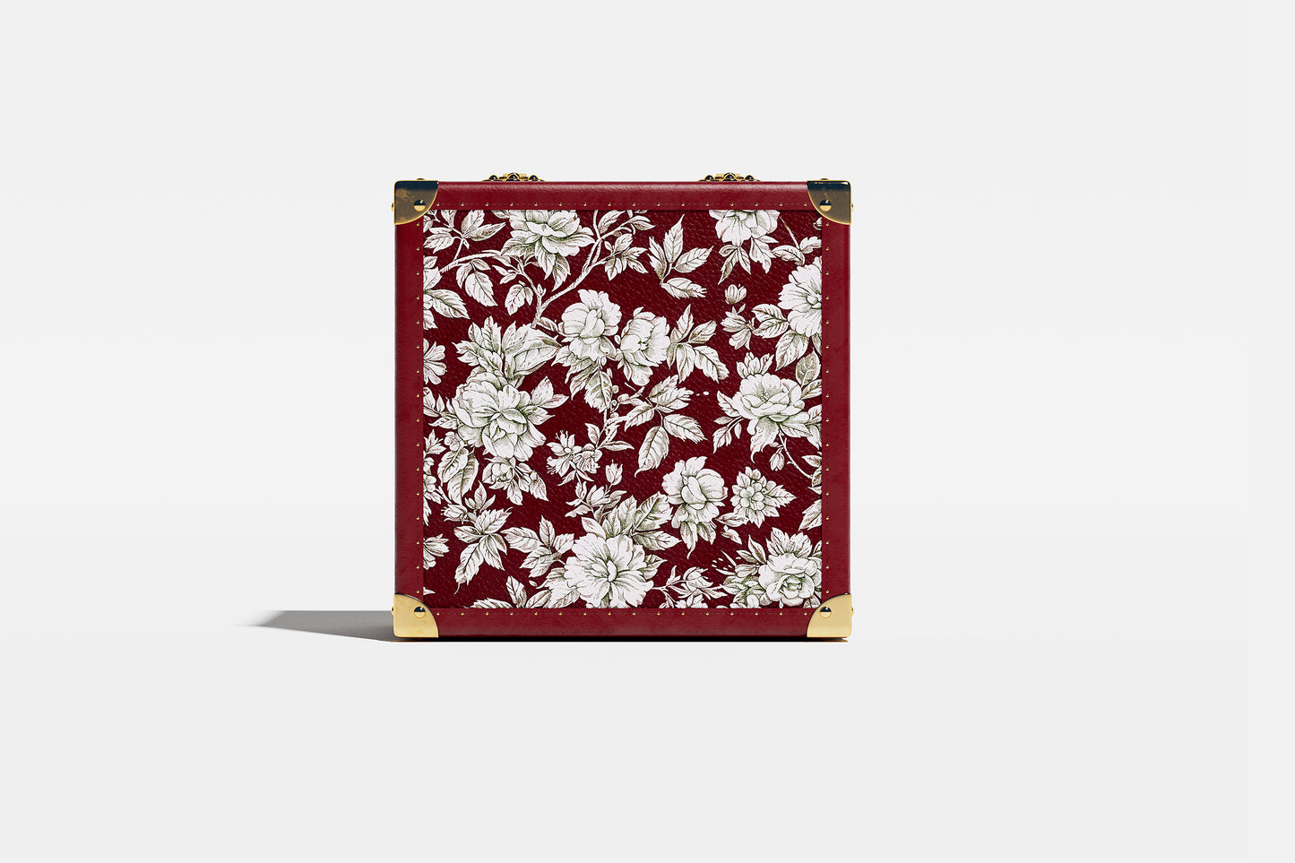 Jewelry Display Case | Floral Print Red| Leather collection