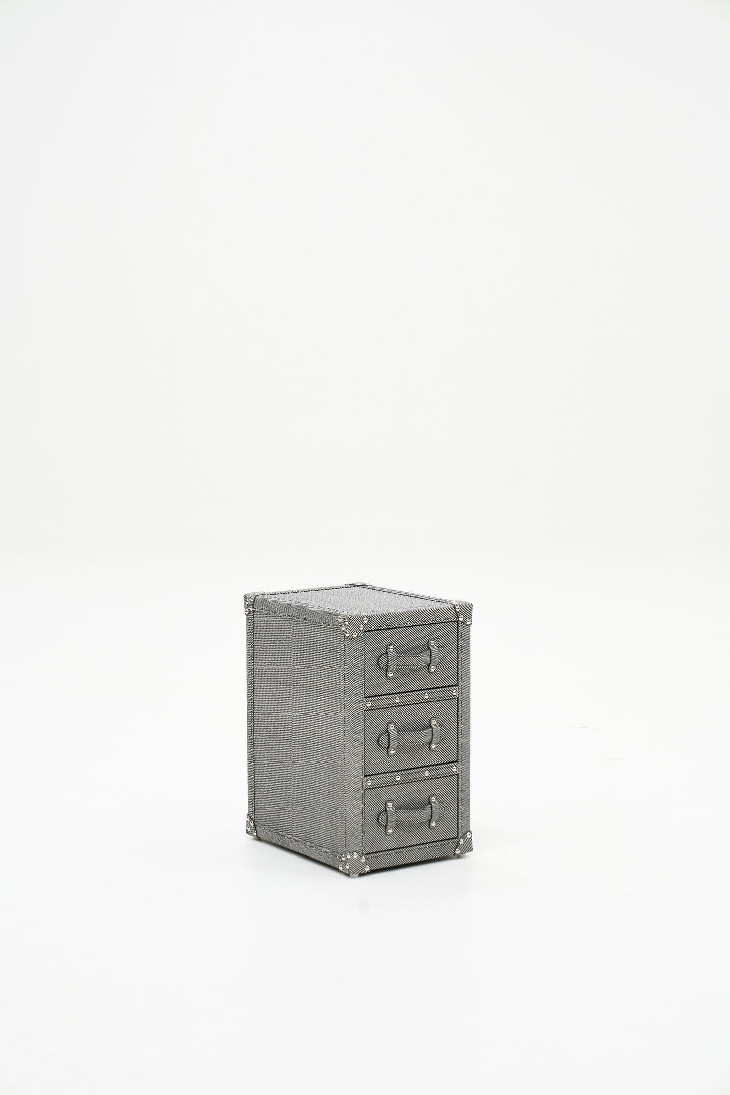 Ultra-narrow bedside table/under-desk storage|Grey|Leather collection