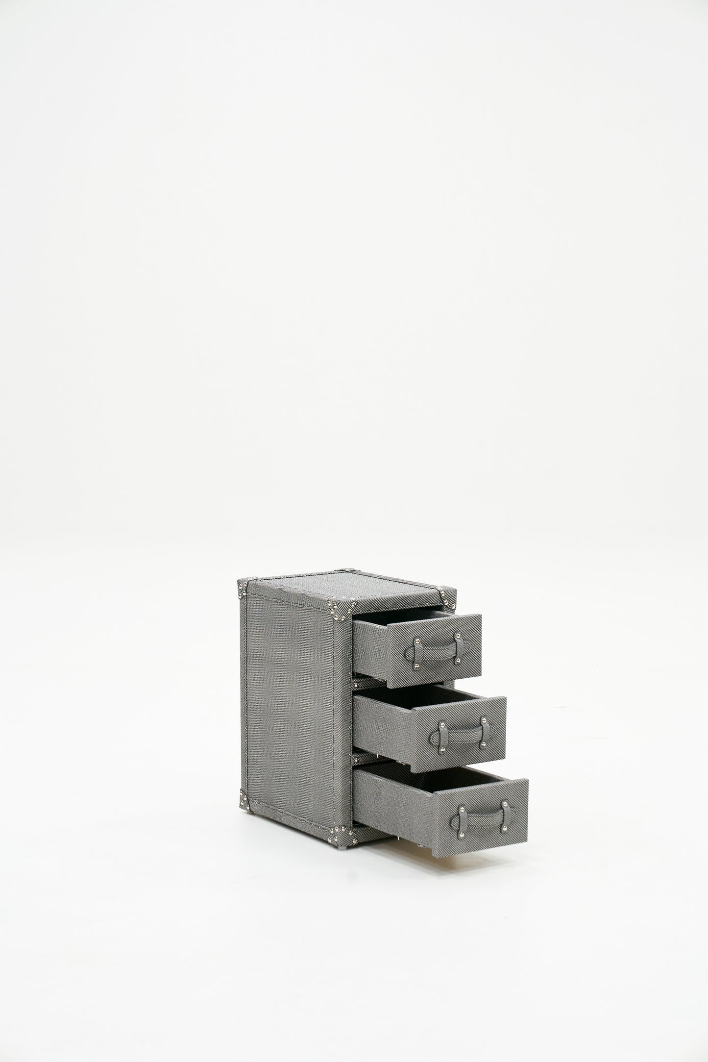 Ultra-narrow bedside table/under-desk storage|Grey|Leather collection