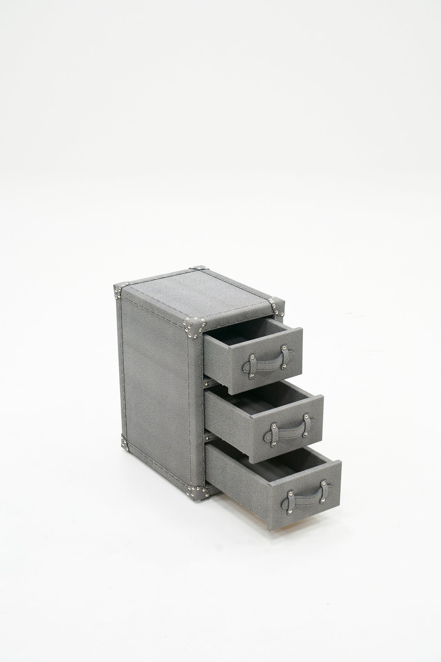 Ultra-narrow bedside table/under-desk storage|Grey|Leather collection