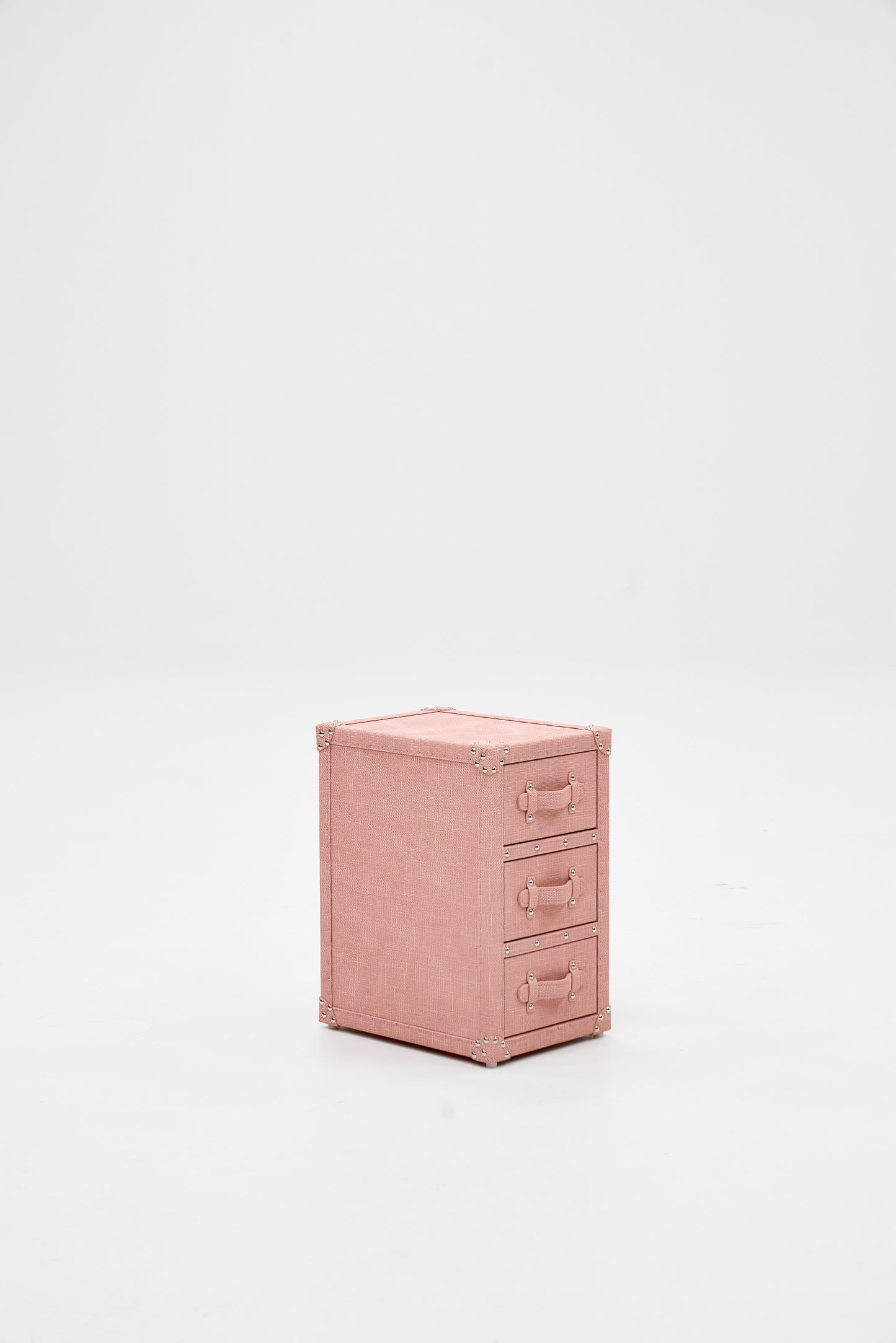 Ultra-narrow bedside table/under-desk storage|Pink | Leather collection