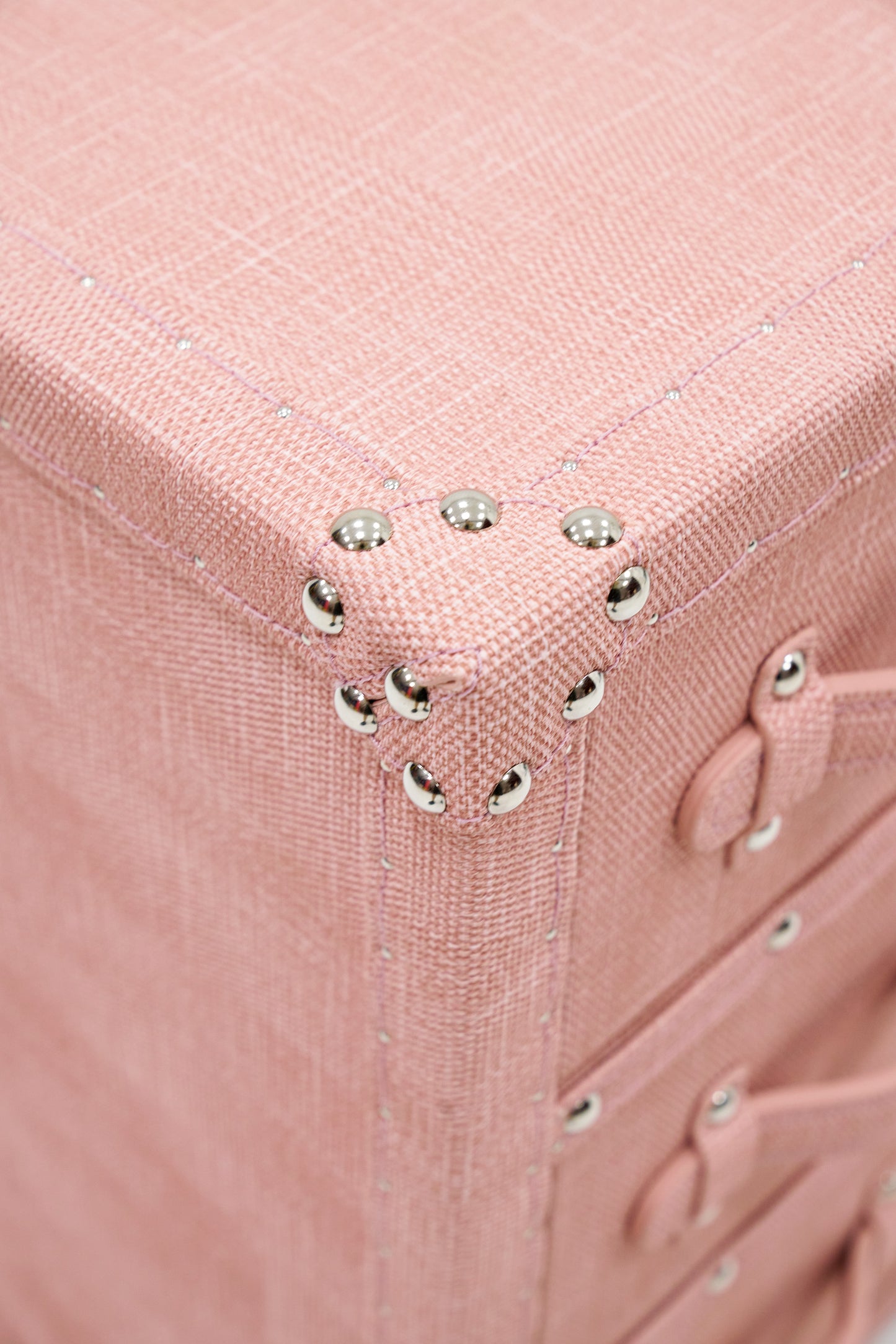 Ultra-narrow bedside table/under-desk storage|Pink | Leather collection