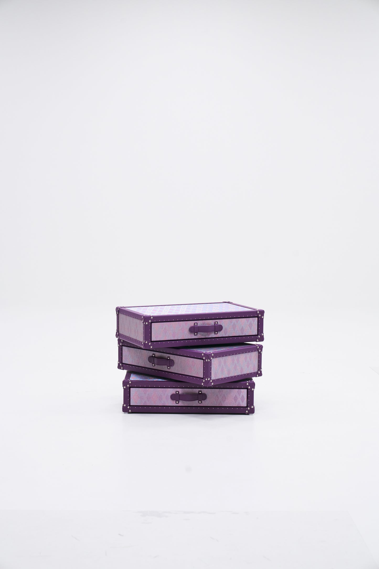 Rotating Triple Drawer Cabinet|Purple|Copper wire collection