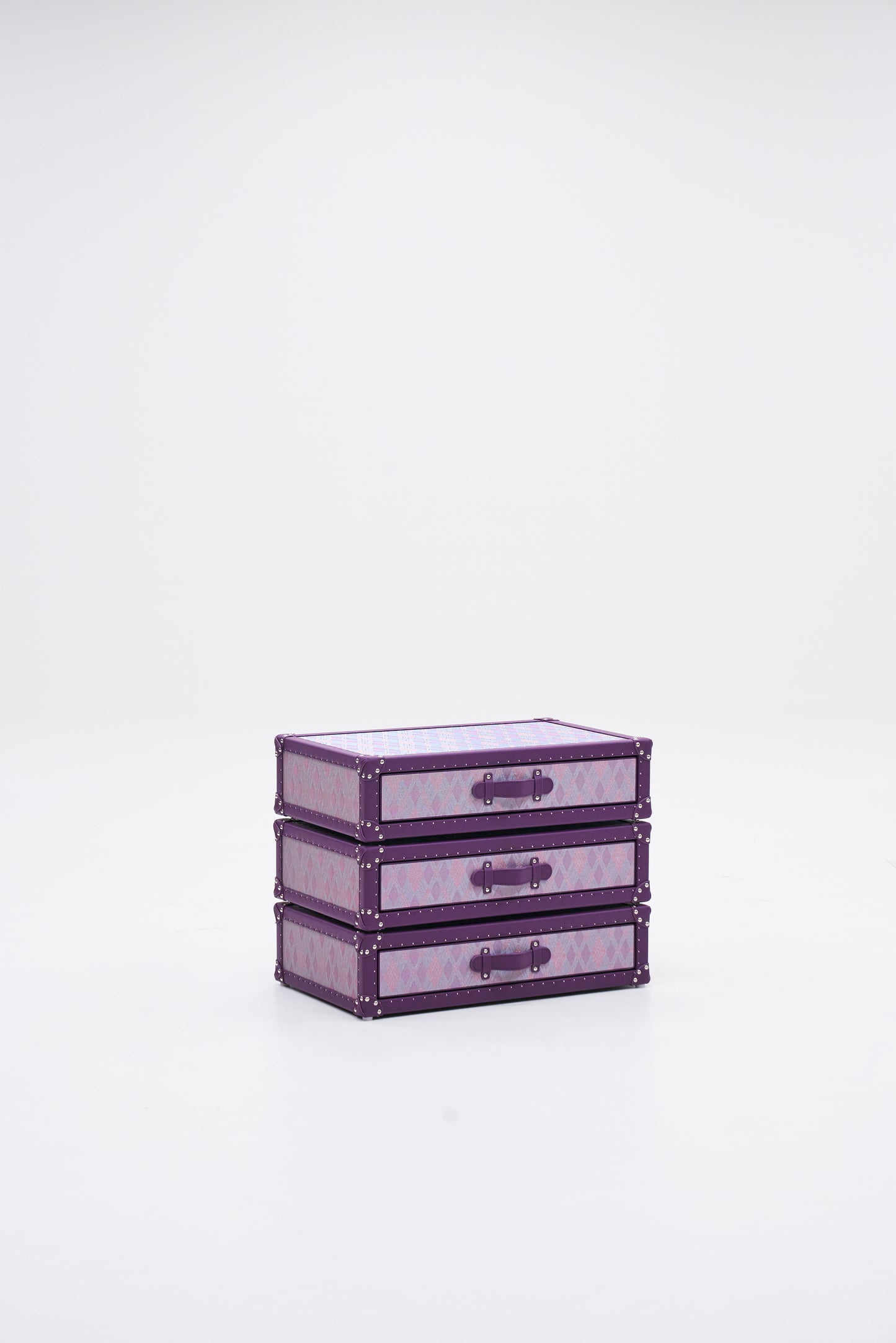 Rotating Triple Drawer Cabinet|Purple|Copper wire collection