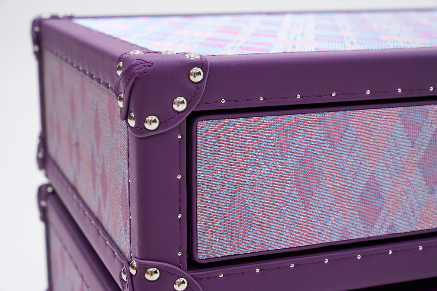 Rotating Triple Drawer Cabinet|Purple|Copper wire collection