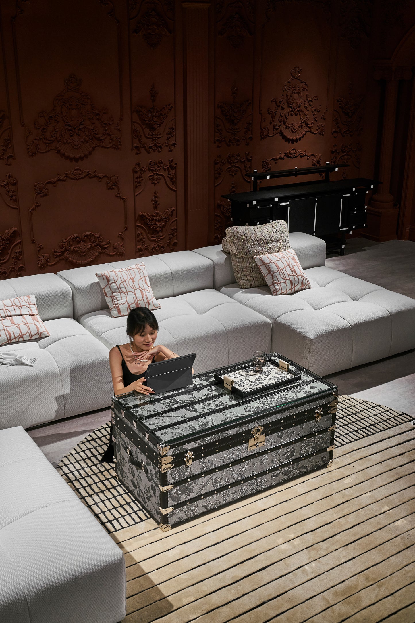Premium Coffee Table Case | black-white | Copper wire collection