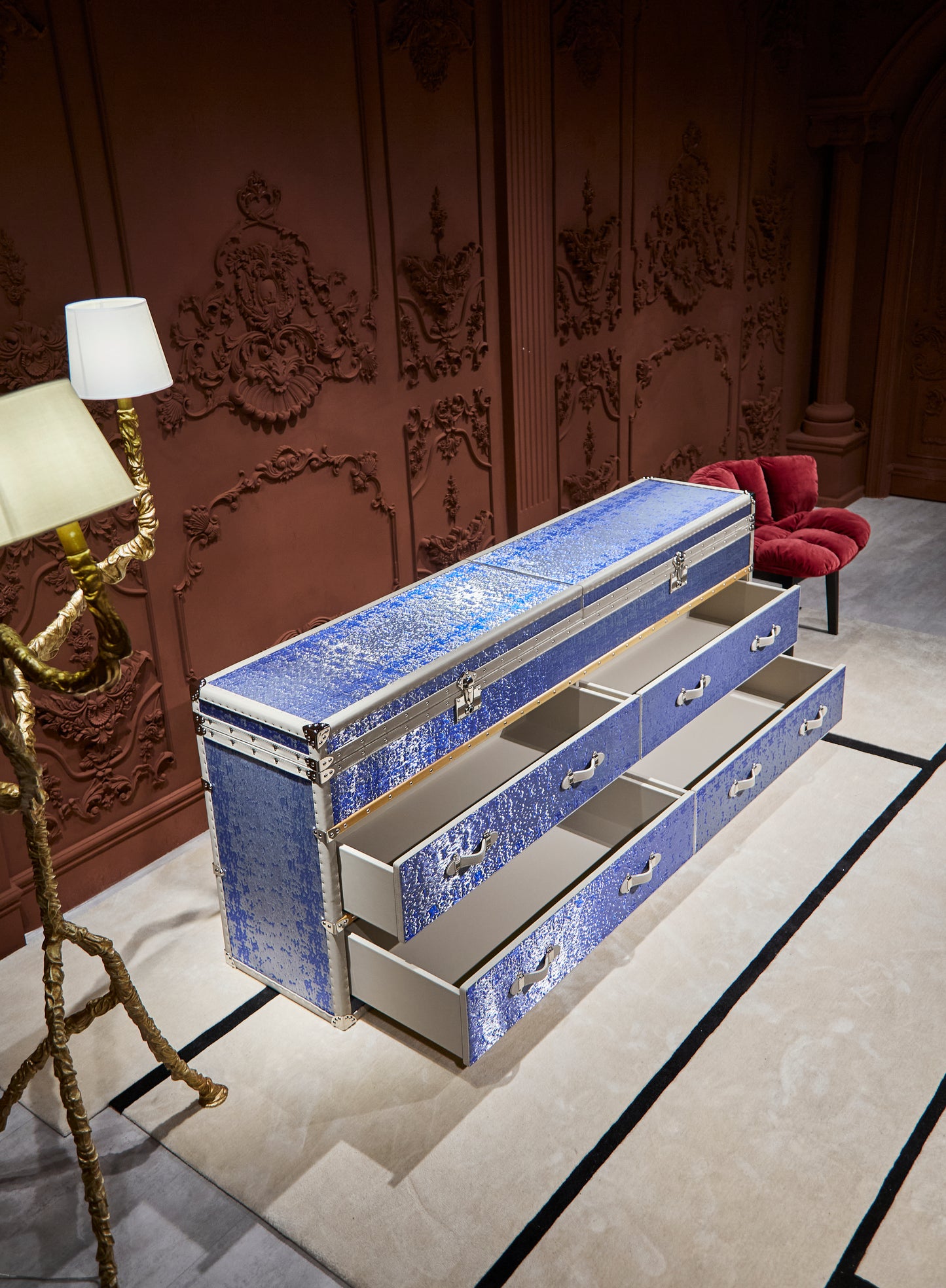 Large - sized side cabine| Blue | Copper wire