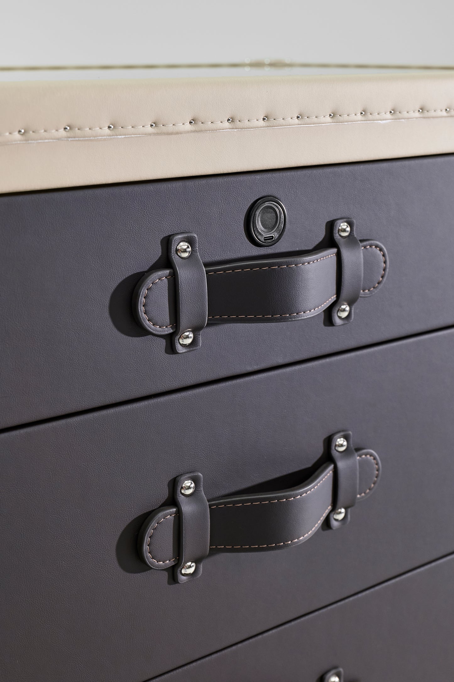Jewelry Armoire |Black-cream beige |Leather Collection