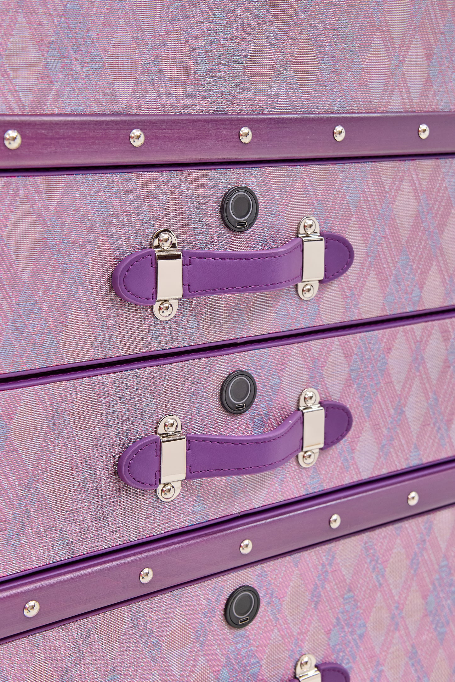 Biometric Jewelry Cabinet | Royal Amethyst | Copper wire collection