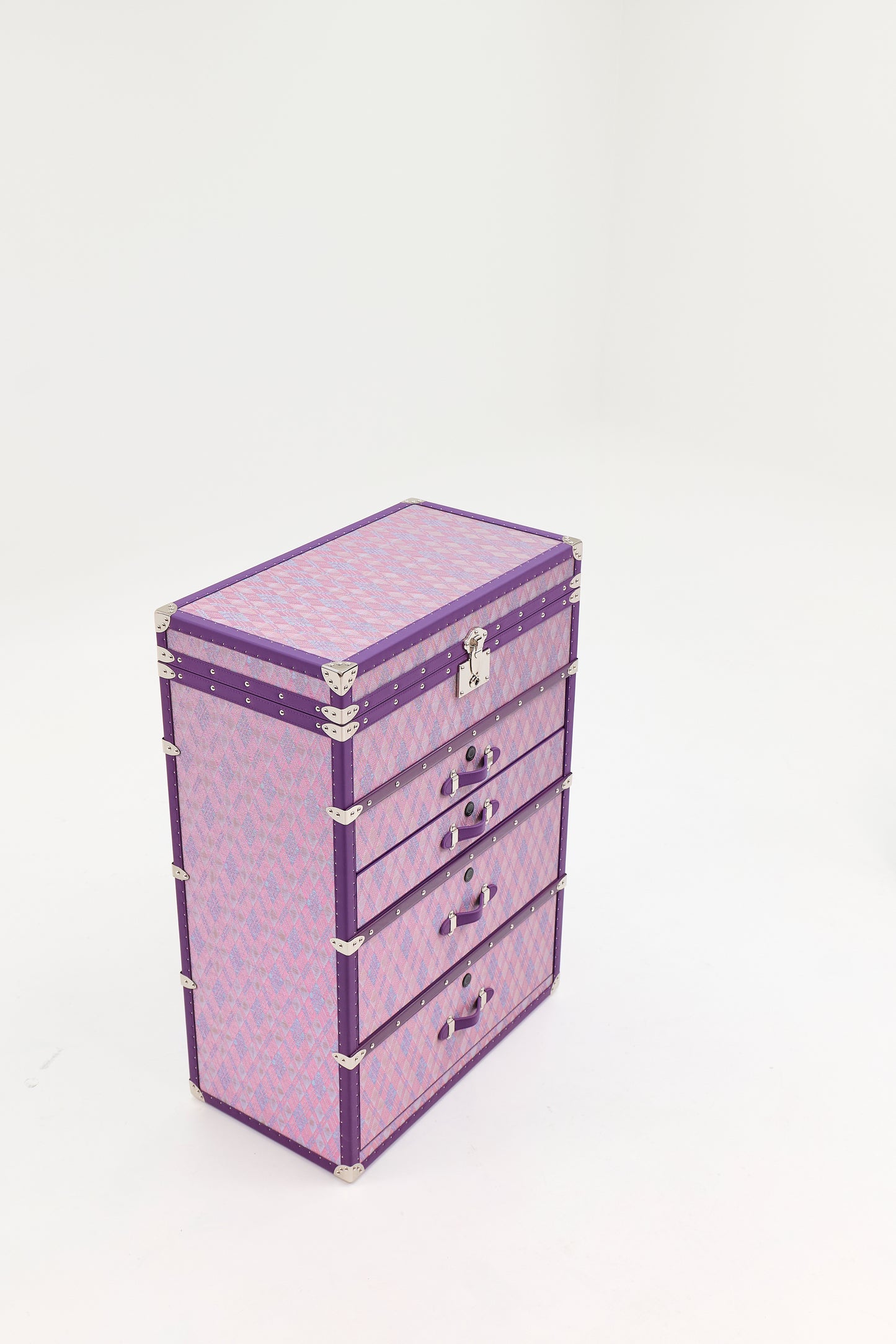 Biometric Jewelry Cabinet | Royal Amethyst | Copper wire collection