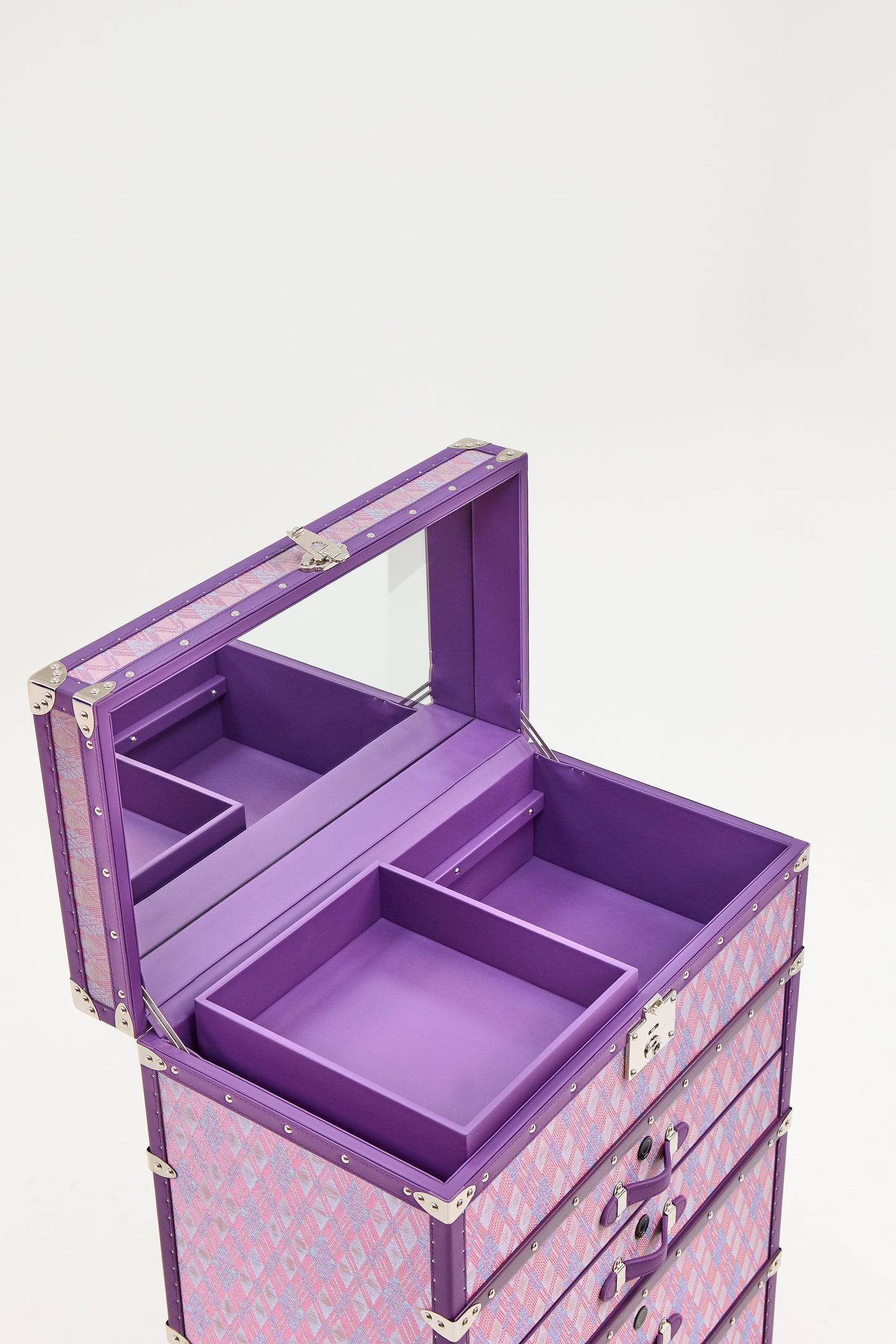 Biometric Jewelry Cabinet | Royal Amethyst | Copper wire collection