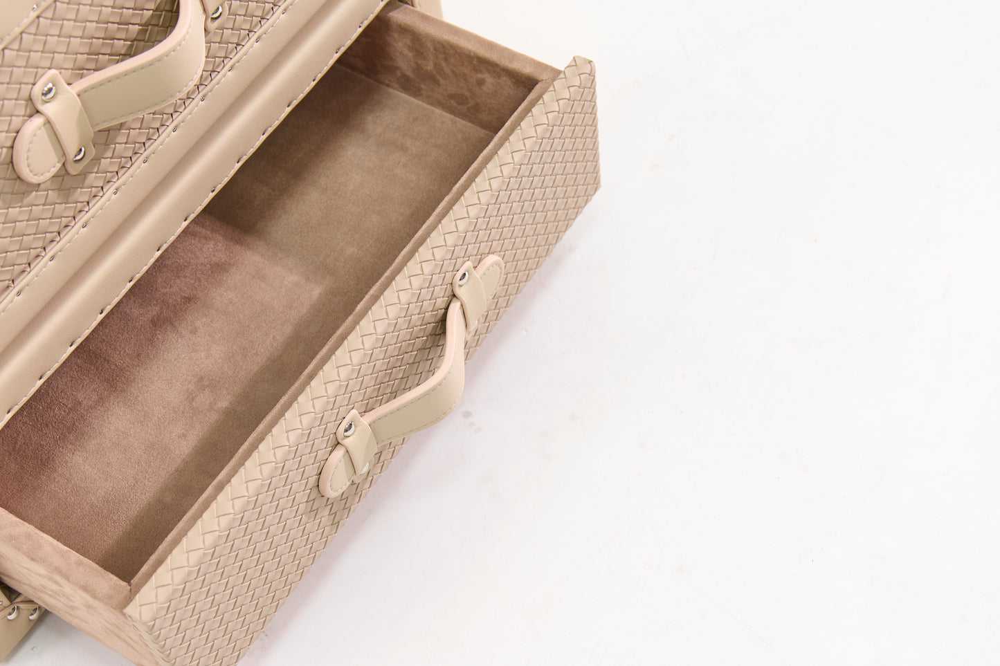 Rotating Triple Drawer Cabinet|Cream | Leather collection