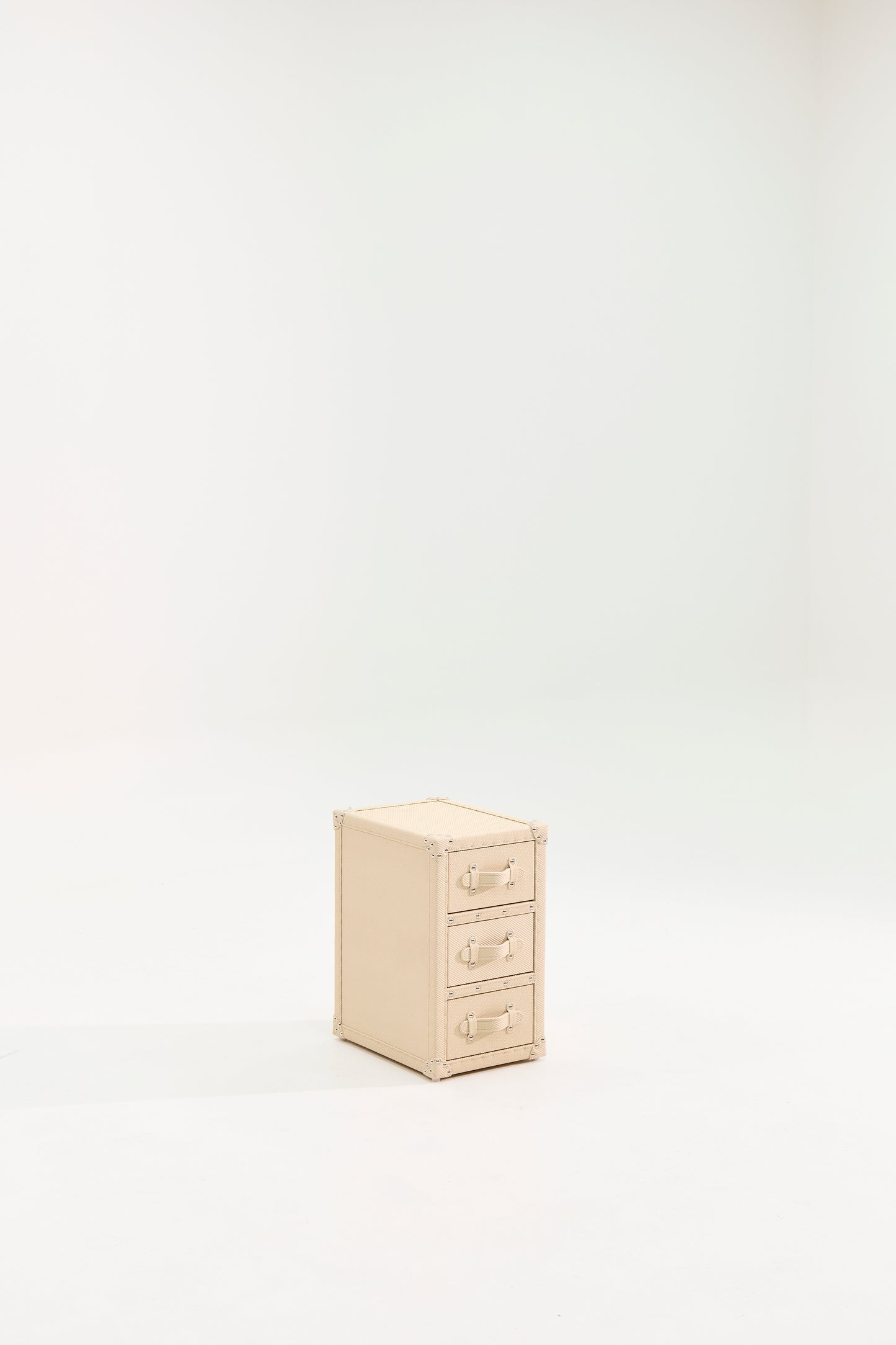 Ultra-narrow bedside table/under-desk storage|Off white|Leather collection