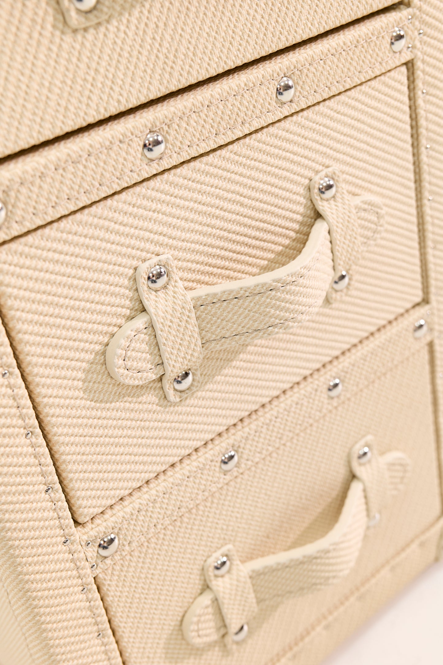 Ultra-narrow bedside table/under-desk storage|Off white|Leather collection