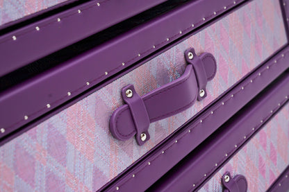 Rotating Triple Drawer Cabinet｜Purple｜Copper wire collection