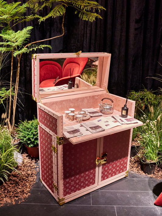 Tea Station Cabinet  | Pink  | Leather collection