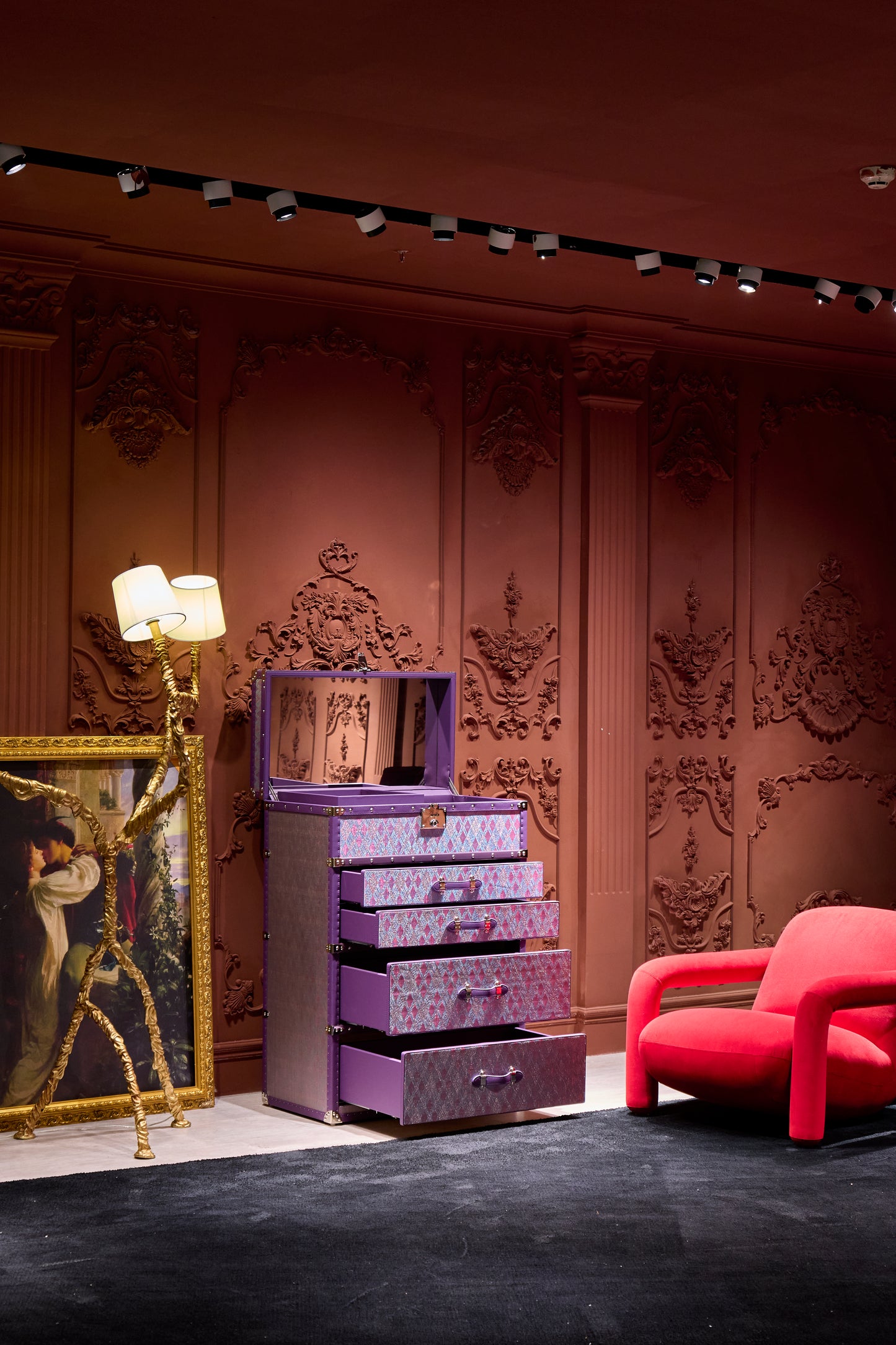 Jewelry cabinet ｜Anemone purple ｜Copper wire collection