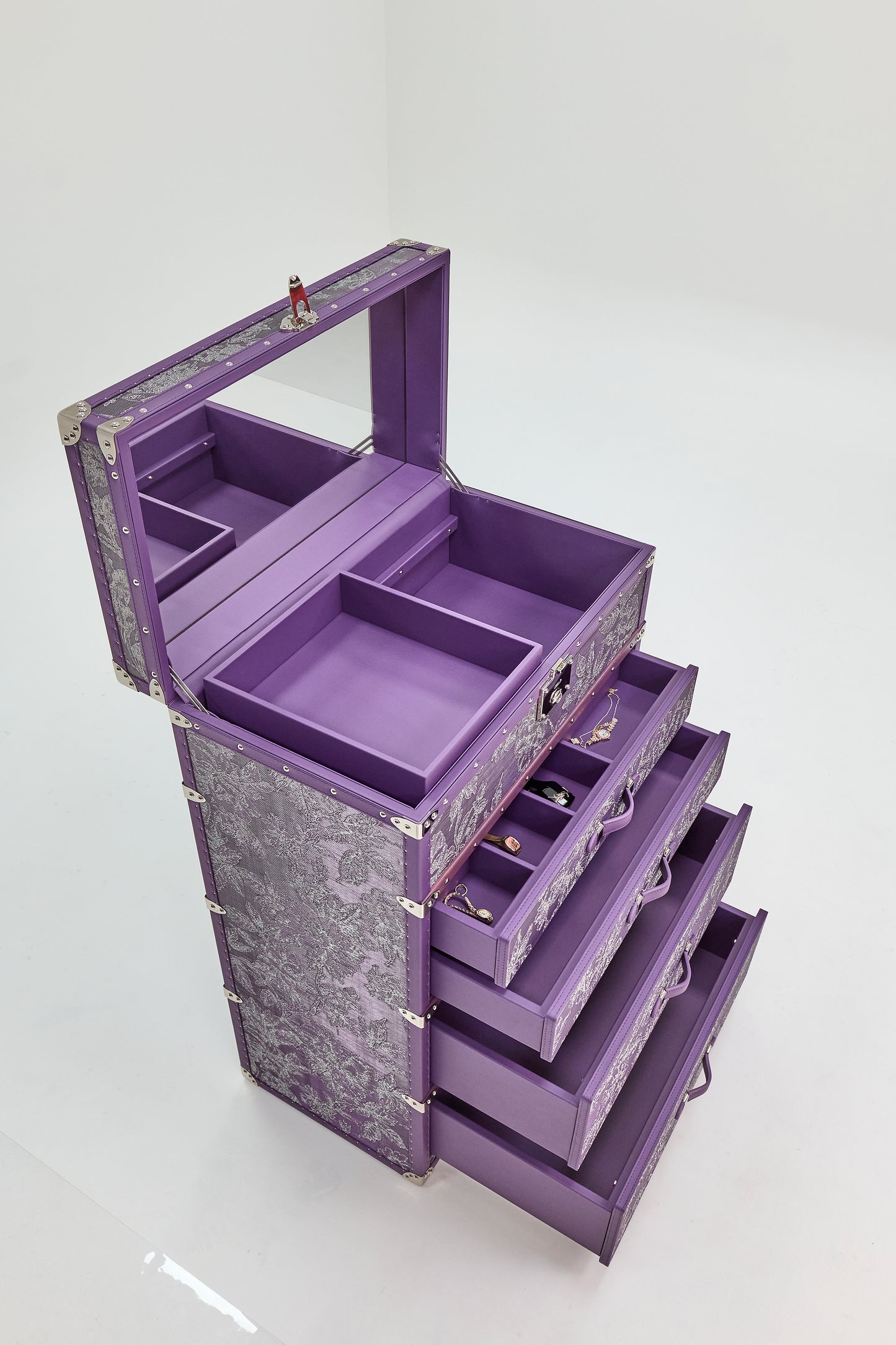 Jewelry Cabinet | Royal Amethyst | Copper wire collection