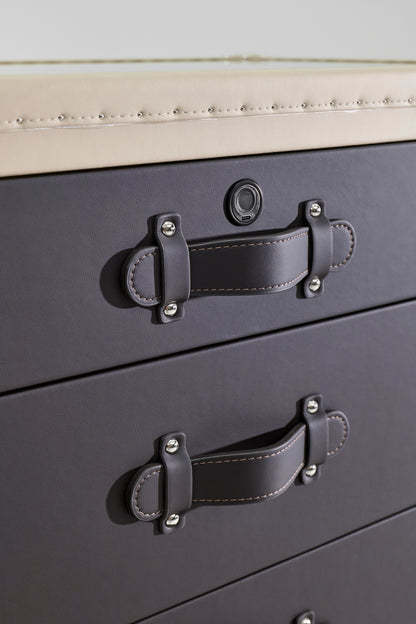 Jewelry Armoire |Black-cream beige |Leather Collection