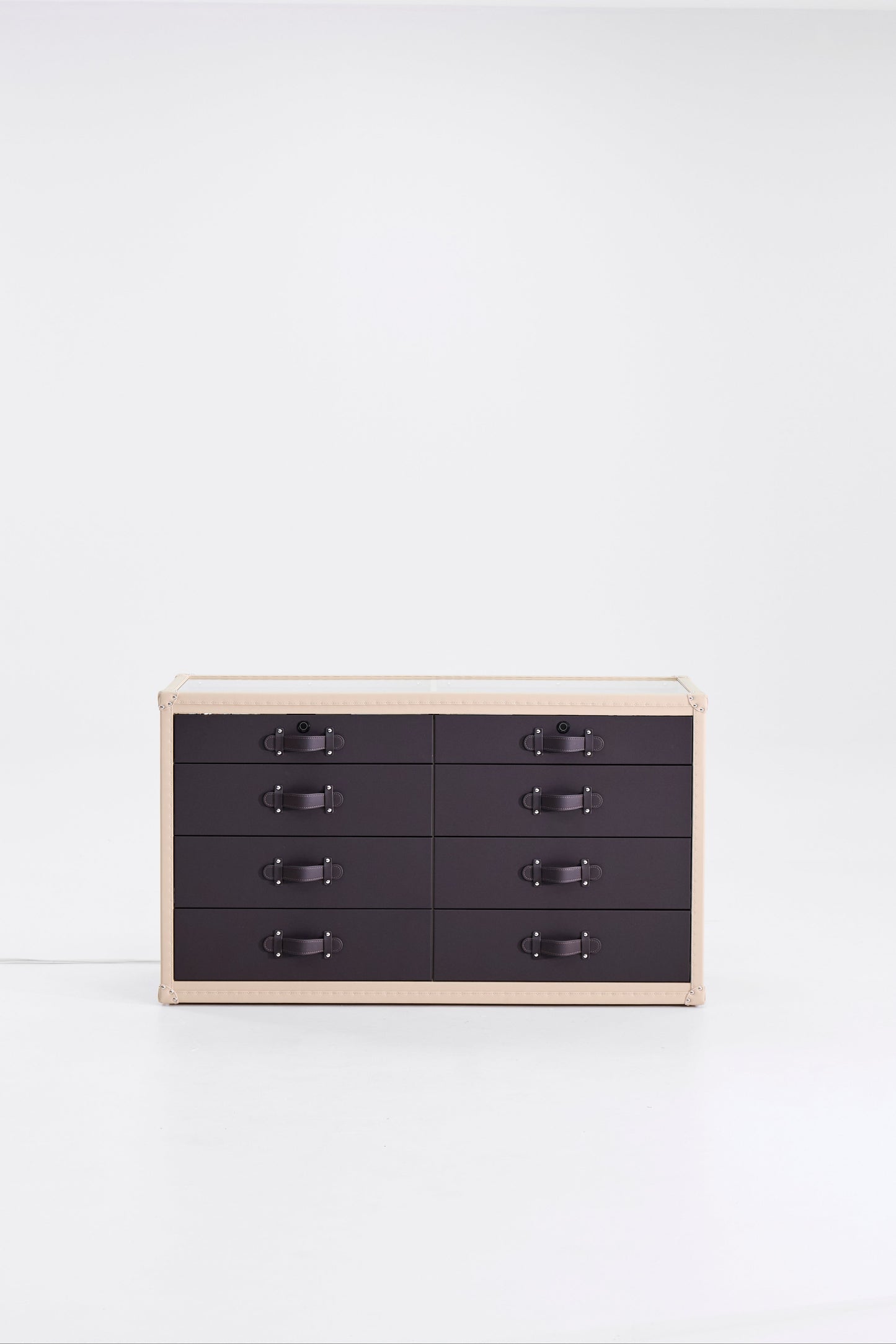 Jewelry Armoire |Black-cream beige|Leather Collection