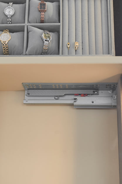 Jewelry Armoire |Black-cream beige|Leather Collection
