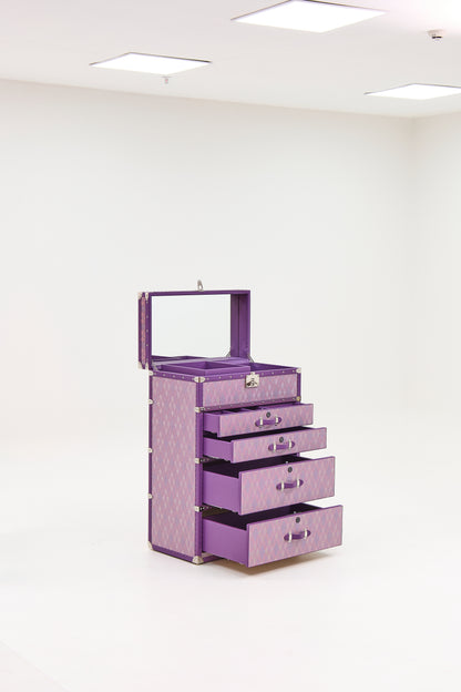Biometric Jewelry Cabinet | Royal Amethyst | Copper wire collection