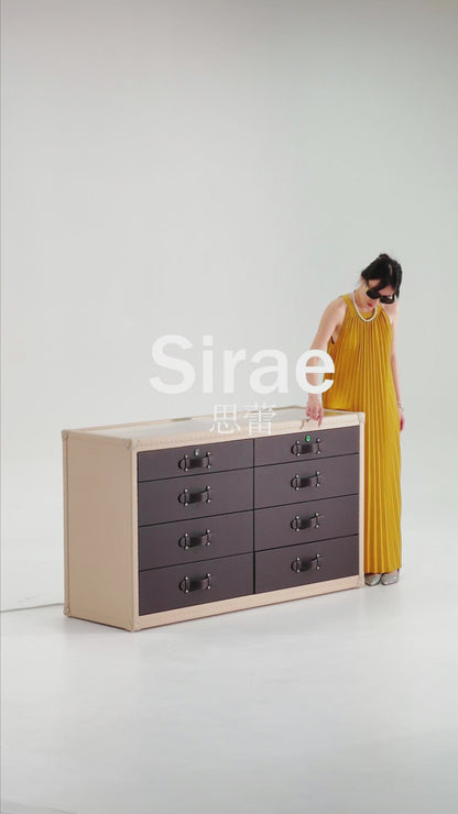 Jewelry Armoire |Black-cream beige|Leather Collection