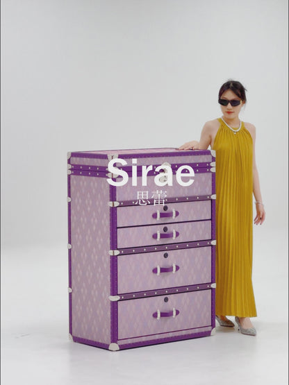 Biometric Jewelry Cabinet | Royal Amethyst | Copper wire collection